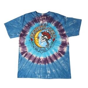 Liquid Blue Tshirt Short Sleeve Blue Tie-Dye Grateful Dead Fall Tour '89 Size L